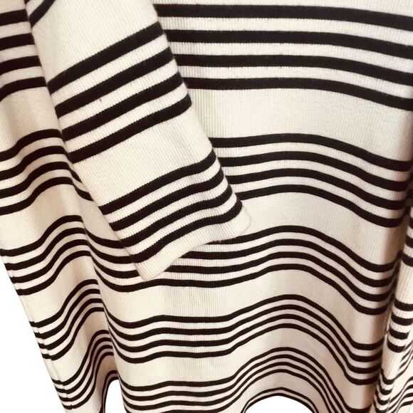Veronica Beard Cedar Striped Stretch-pima Cotton Turtleneck Sweater Top - Picture 9 of 13